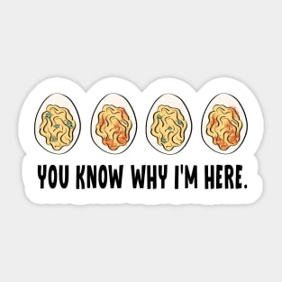 Funny Thanksgiving Deviled Eggs Sticker